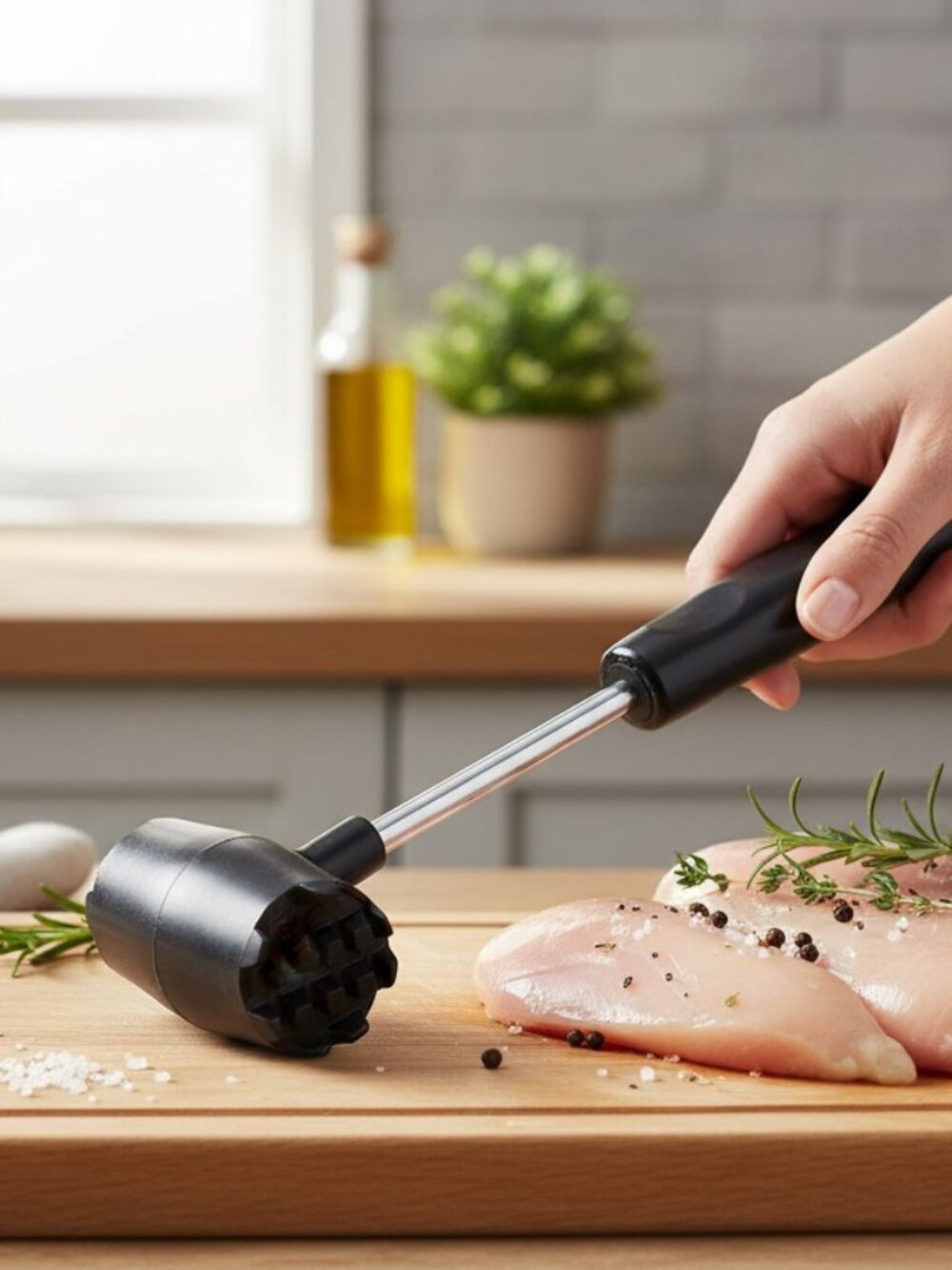 Farberware Black Stainless Steel Meat Mallet